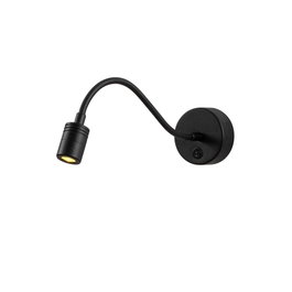 Opviq Aplique de Pared Negro con Altura Ajustable